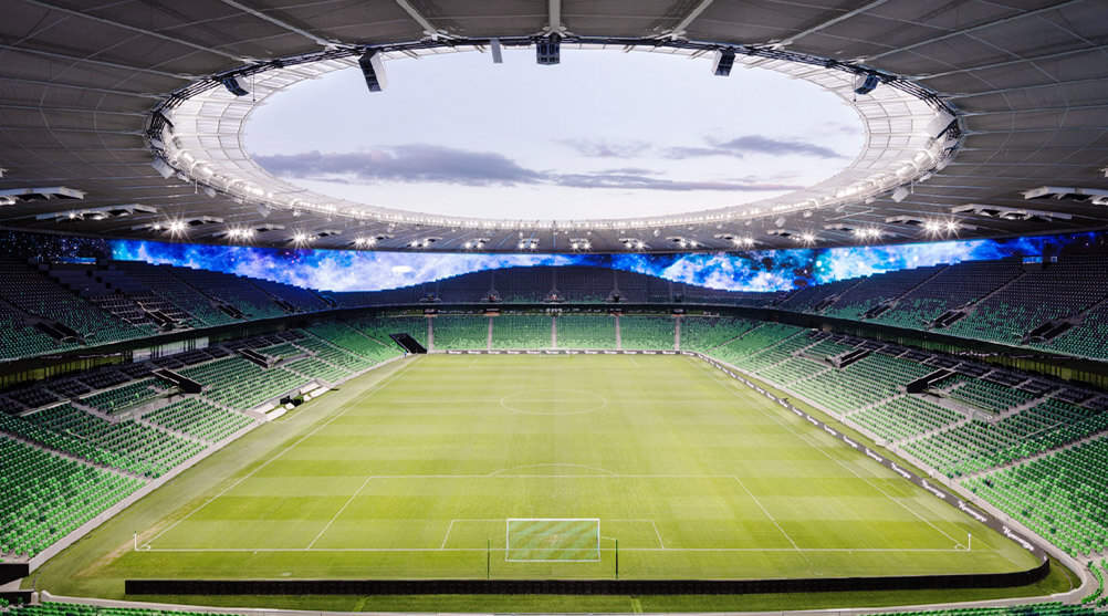 ロシアのサッカースタジアムにある“360°”世界初の超パノラマLEDビジョン！